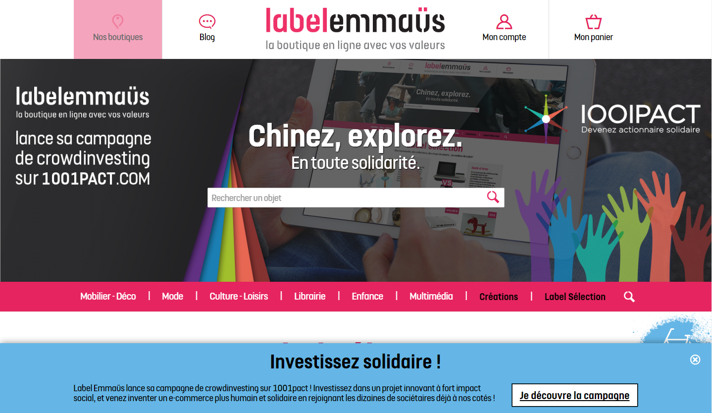 Investissez solidaire avec Label Emmaüs